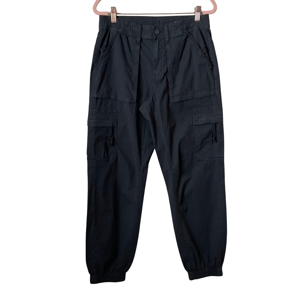 American Eagle‎ Pants Womens Size 2 Washed Black Cargo Jogger High Rise Utility